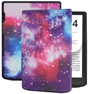 Puzdro Durable Lock DL4052, obal na Pocketbook 743G InkPad 4 a Pocketbook 743C InkPad Color (2/3) - motív Space, magnetické zatváranie, AutoSleep