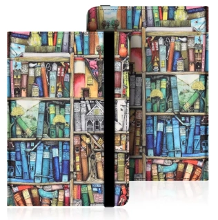 Armori Wraper W011 - univerzálne púzdro na čítačky kníh, 6" displej - motív Magic Bookcase