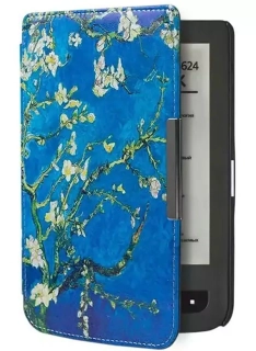 ARMORI TRIMER T039 - púzdro pre Pocketbook 614 / 615 / 624 / 625 / 626 - motív Blue Garden