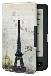 ARMORI TRIMER T041 - púzdro pre Pocketbook 614 / 615 / 624 / 625 / 626 - motív Paris