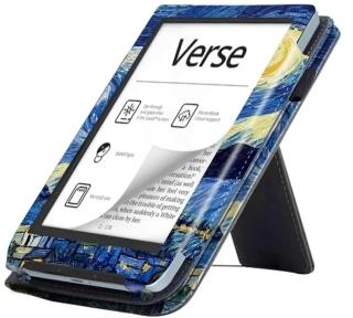 ARMORI Holder T048 - puzdro so stojanom pre Pocketbook 629/634 Verse (Pro) - motív Gogh, magnet, AutoSleep