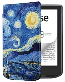 Armori Trimer T058, púzdro pre Pocketbook 629 Verse / 634 Verse Pro - magnetické zatváranie, AutoSleep, motív Gogh