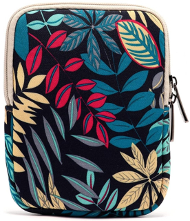 ARMORI Zipper Z064 - motív Small Leaf - Univerzálne puzdro pre čítačky 6" - textilné, zips