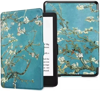 Armori Trimer T137, puzdro pre Amazon Kindle 6 (7. generácia) - magnetické zatváranie, AutoSleep, motív Blue Garden