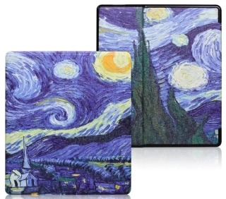 Armori Trimer T157, púzdro pre Amazon Kindle Oasis 2/3 - magnetické zatváranie, AutoSleep, motív Gogh