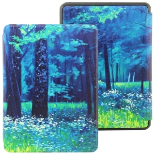 Armori Trimer T182, puzdro pre Pocketbook 616/617/618/627/628/632/633 - magnetické zatváranie, AutoSleep, motív Green Forest
