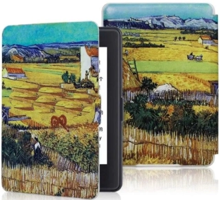 Armori Trimer T186, puzdro pre Pocketbook 616/617/618/627/628/632/633 - magnetické zatváranie, AutoSleep, motív Village