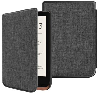 Armori Trimer T187, puzdro pre Pocketbook 616/617/618/627/628/632/633 - magnetické zatváranie, AutoSleep, motív Grey Canvas