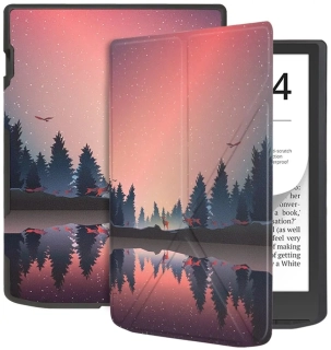 ARMORI STANDER S193, púzdro so stojanom Origami pre Pocketbook 743 G/C/K3 (InkPad4, Color 2, Color 3) - motív Nightlake