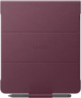 Originálne puzdro Amazon Kindle Scribe - KSLEBL, pravá koža, stojan, červené (Merlot)