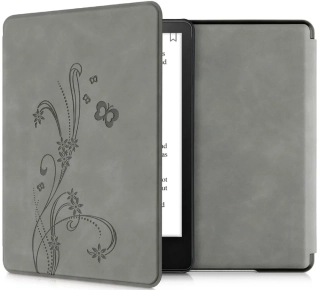 Puzdro KW Mobile - Butterfly Tendril - KW5625710 - pre Amazon Kindle Paperwhite 5 (2021) - šedé