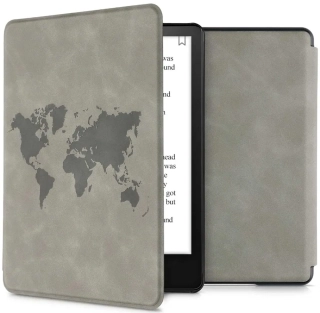 Puzdro KW Mobile - Travel Outline II - KW5625704 - pre Amazon Kindle Paperwhite 5 (2021) - šedé