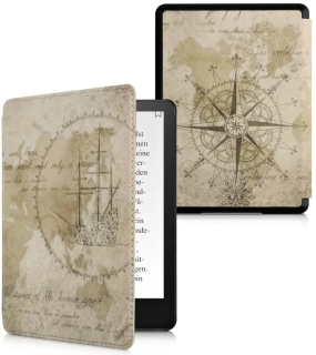 Puzdro KW Mobile - Travel Vintage - KW5781007 - pre Amazon Kindle Paperwhite 5 (2021) - viacfarebné, vrecko na ruku