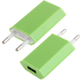 USB sieťový adaptér - AR-1002 - Univerzálna nabíjačka, 5V/1A - zelená