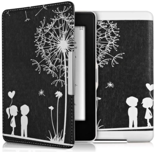 Puzdro KW Mobile - Dandelion Love - KW2313617 - pre Amazon Kindle Paperwhite 1/2/3 - čierne