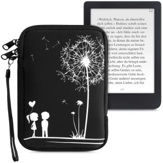 Puzdro KW Mobile Dandelion Love - KW5033506 - Univerzálne puzdro pre čítačky 6" - čierne