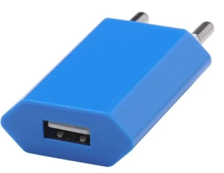 USB sieťový adaptér - AR-1006 - Univerzálna nabíjačka, 5V/1A - modrá