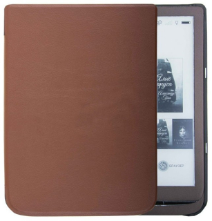 Durable Lock DL-1222 - puzdro na Pocketbook 740 InkPad 3 - hnedé, magnetické zatváranie, AutoSleep