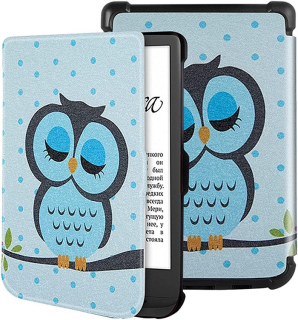 Puzdro Durable Lock PB-07 pre Pocketbook 616 / 617 / 618 / 627 / 628 / 632 / 633 - motív Owl