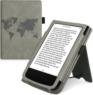 Puzdro KW Mobile - Travel Outline - KW5481705 - pre Pocketbook 616/617/627/628/632/633 - šedé