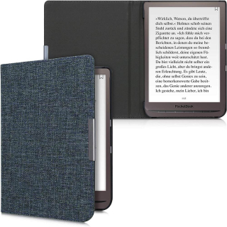 Puzdro KW Mobile - Fabric Flip - KW4677504 - pre Pocketbook 740/741 - tmavo modré