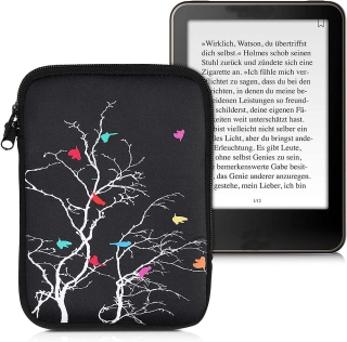 Púzdro KW Mobile Birds Branch - KW5033505 - Univerzálne púzdro pre čítačky 6" - čierne