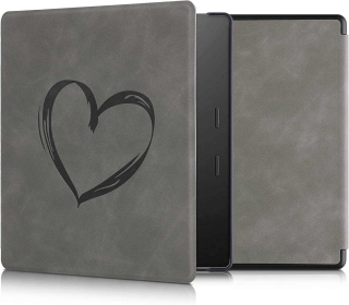 Puzdro KW Mobile - Brushed Heart - KW5697202 - pre Amazon Kindle Oasis 2/3 - šedé