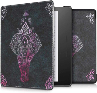 Puzdro KW Mobile - Elephant Sketch - KW4941701 - pre Amazon Kindle Oasis 2/3 - antracitové