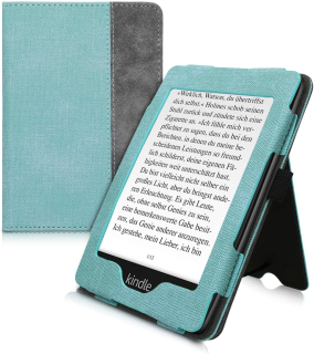 Puzdro KW Mobile Double Leather - KW5021701 - pre Amazon Kindle Paperwhite 1/2/3 - farba grey, mint