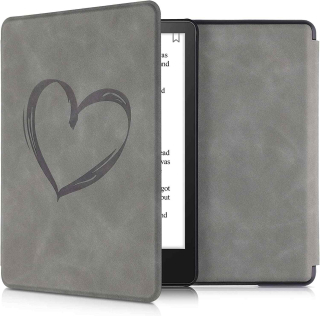 Puzdro KW Mobile - Brushed Heart - KW5625703 - pre Amazon Kindle Paperwhite 5 (2021) - šedé