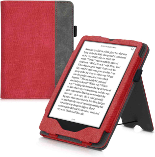 Púzdro KW Mobile Double Leather - KW5626102 - pre Amazon Kindle Paperwhite 5 (2021) - grey, red