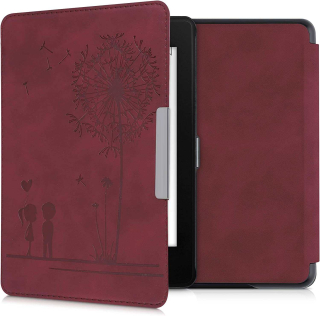 Puzdro KW Mobile - Dandelion Love Dark Red - KW4897517 - pre Amazon Kindle Paperwhite 4 (2018) - červené