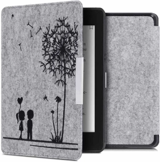 Puzdro KW Mobile Felt Dandelion Love - KW4848903 - pre Amazon Kindle Paperwhite 4 (2018) - šedé