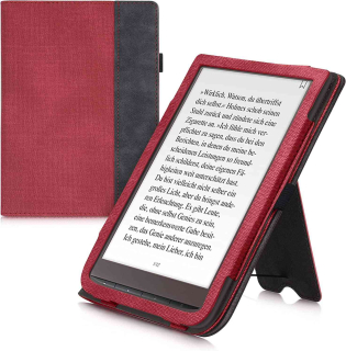 Púzdro KW Mobile Double Leather - KW5364802 - pre Pocketbook 740/741 - farba grey, červené