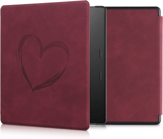 Puzdro KW Mobile - Brushed Heart - KW5697205 - pre Amazon Kindle Oasis 2/3 - červené