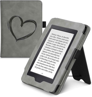 Puzdro KW Mobile - Brushed Heart - KW5567501 - pre Amazon Kindle Paperwhite 1/2/3 - šedé