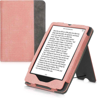 Púzdro KW Mobile Double Leather - KW5626107 - pre Amazon Kindle Paperwhite 5 (2021) - šedá, ružová