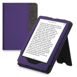 Puzdro KW Mobile Double Leather - KW5626105 - pre Amazon Kindle Paperwhite 5 (2021) - šedá, fialová