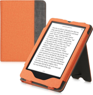 Púzdro KW Mobile Double Leather - KW5626106 - pre Amazon Kindle Paperwhite 5 (2021) - šedá, oranžová