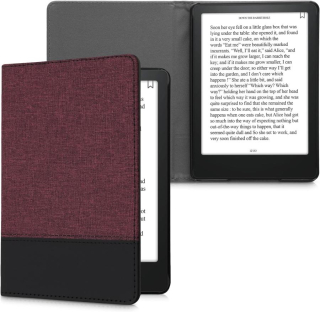 Púzdro KW Mobile - Leather And Canvas - KW5715720 - pre Amazon Kindle Paperwhite 5 (2021) - červené, čierne