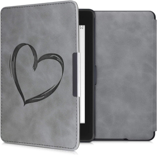 Puzdro KW Mobile - Brushed Heart - KW4974707 - pre Amazon Kindle Paperwhite 1/2/3 - šedé