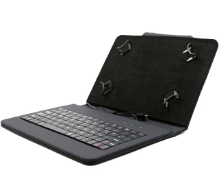 C-TECH PROTECT NUTKC-01 - púzdro univerzálne s klávesnicou pre 7"-7,85" tablety, FlexGrip - čierne